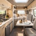 découvrez l'aménagement intérieur et le confort du camping-car california, alliant fonctionnalité et design pour des voyages inoubliables.