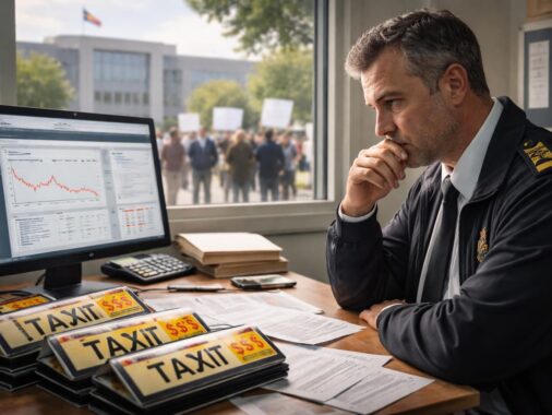 analyse des effets des politiques gouvernementales sur l'évolution des prix des licences de taxi, et leur influence sur le secteur du transport urbain.