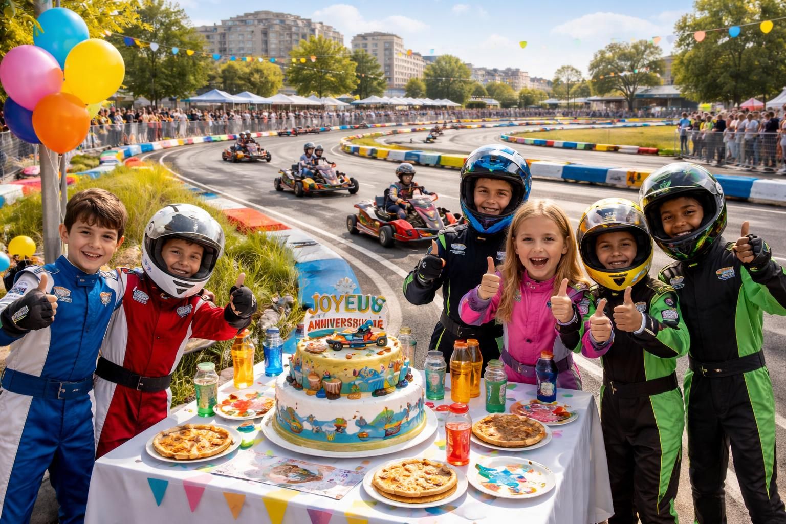 organisez une fête d'anniversaire inoubliable autour du karting à roanne. profitez d'une expérience ludique et sportive pour petits et grands dans un cadre convivial.